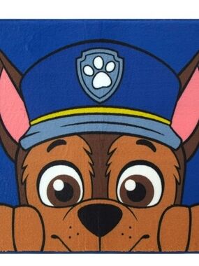 PAW Patrol Chase Faux Fur Rug for Kids' Bedroom or Playroom, 30" x 46"
